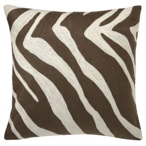 West Elm Wool Zebra Pillow Covers and Feather Pillow Inserts